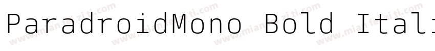 ParadroidMono Bold Italic字体转换